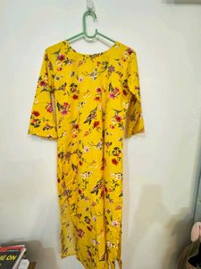 Floral Yellow Kurta