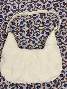 Cream Padded Shoulder Bag