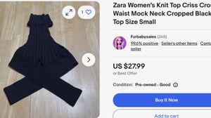 Unique and Rare Black Ribbed Knit Bodysuit