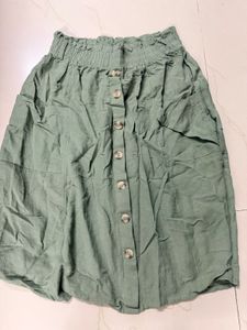 new max sea green knee length skirt