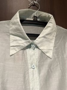 Elegant Sea Green Button-Up Shirt