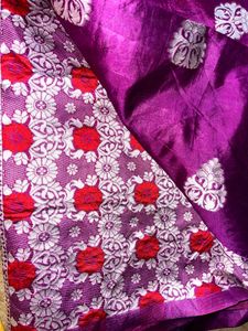 Vibrant Purple Silk Saree