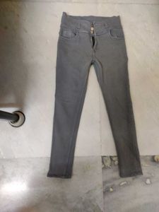 Grey Denim Jeans For Women