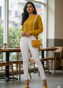 Mustard Yellow Knit Sweater
