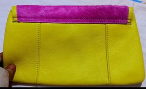 Vibrant Yellow Clutch Bag