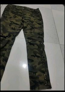 Camo Flare Jeans with Studs size 28 to 30