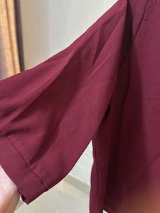 Maroon 3/4 Sleeve Top