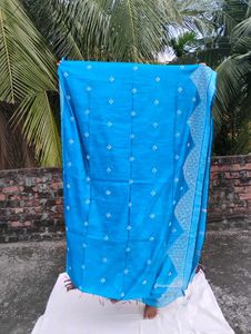 Beautiful Blue embroidery Saree