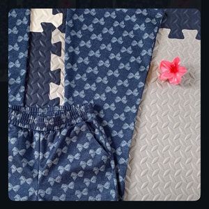 Blue Bow Print Flared Pants⭐️
