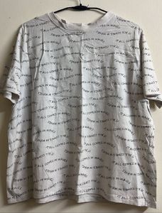White Graphic Print T-Shirt