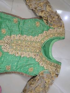 Elegant Green Embroidered Kurta sets 3 pieces