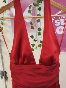 Stunning Red Halter Neck Dress