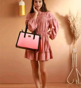 Chic Pink & Black Handbag