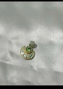 Original Silver Green Stone Pendant