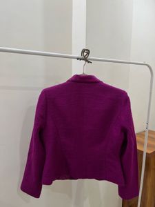 MARIE CLAIRE FUSCHIA PINK TWEED BLAZER