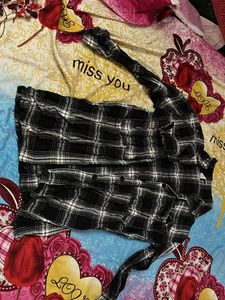 Black & White Plaid Shirt
