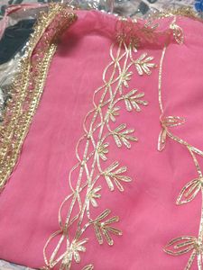 Stunning Pink  with Gold Embellishments