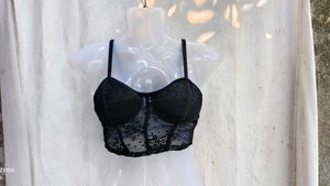 301110. Black Lace Corset Bralette