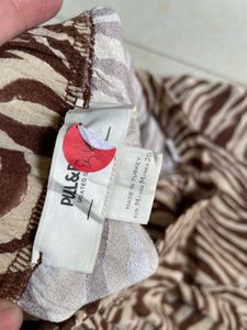 Y2K PULL &amp; BEAR Zebra Print Flare Leg Pants