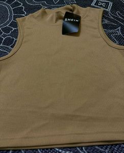 SHEIN Ribbed Turtleneck Top