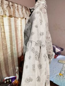 Elegant Beige Floral Blouse