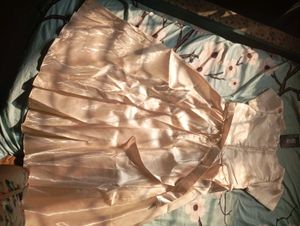 Elegant Cream Satin Dress