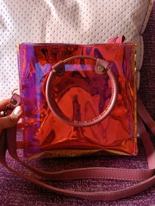 Iridescent Transparent hand Bag