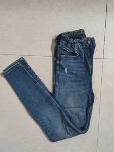 Blue Distressed Denim Jeans