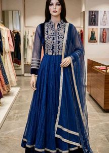 Elegant Navy Blue Gown