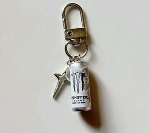 purple phone charm &amp; Cans keychain