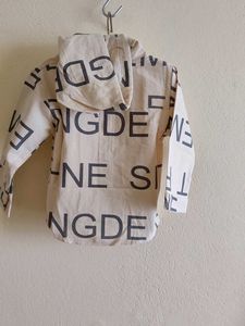 Stylish Hooded Letter Print Shirt