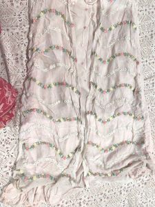 elegant 3 pc dress with beautiful thread wark