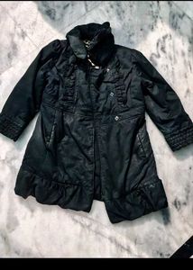 Chic Black Ruffled Jacket