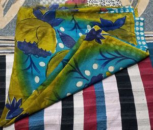 Vibrant Floral Print Saree