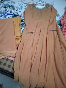 Mustard Anarkali Set 🌼🌼