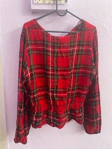 Red Checked Top