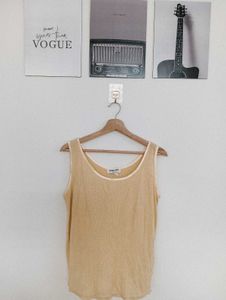 Soft Yellow Sleeveless Tank Top