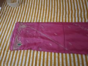 Embroidered Silk Blend Saree
