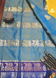 Vibrant Yellow Silk Saree
