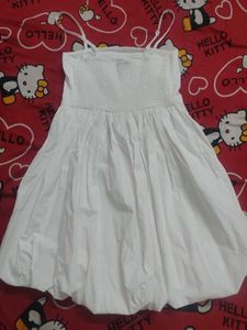 Cute White balloon dress