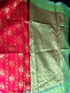 Vibrant Red &amp; Gold Kanjeevaram Silk Saree