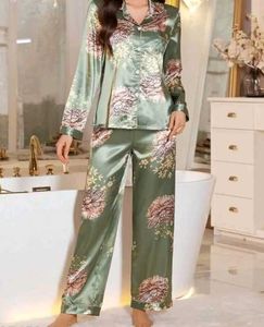New Satin Floral Pajama Set