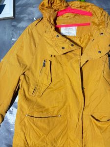 ZARA Mustard Yellow Hooded Jacket