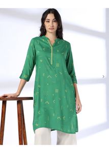 Elegant Green Printed Kurta