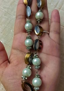 Pearl + copper Bid Set (necklace)