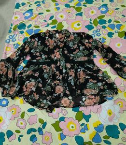 Boho Floral Peplum Top