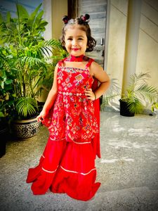 Beautiful Red Ethnic Dress for Girls
