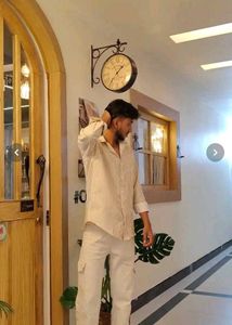 Men's Beige Cargo Pants