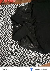 Black Nd White Net Dress