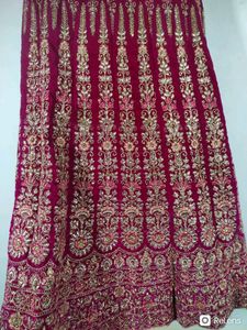 Magenta Embellished Semi Stitched Lehenga Skirt